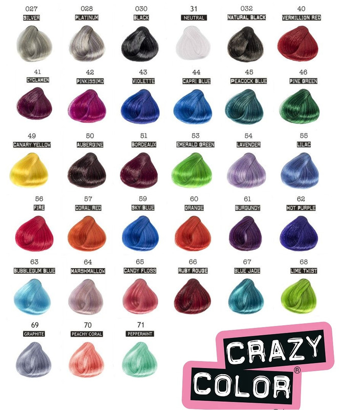 Crazy Color Semi Perm Hair Color Cream New Hot Purple 62, Hair