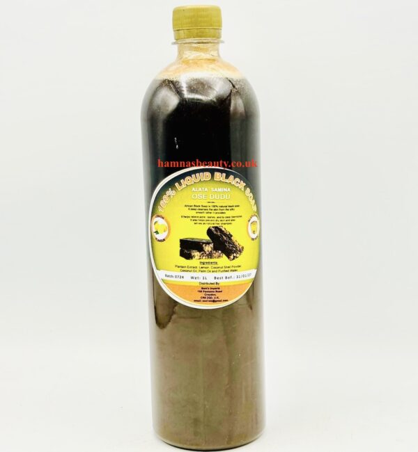 Alata Samina Ose Dudu | 100% Liquid Black Soap With Lemon Flavour 1L