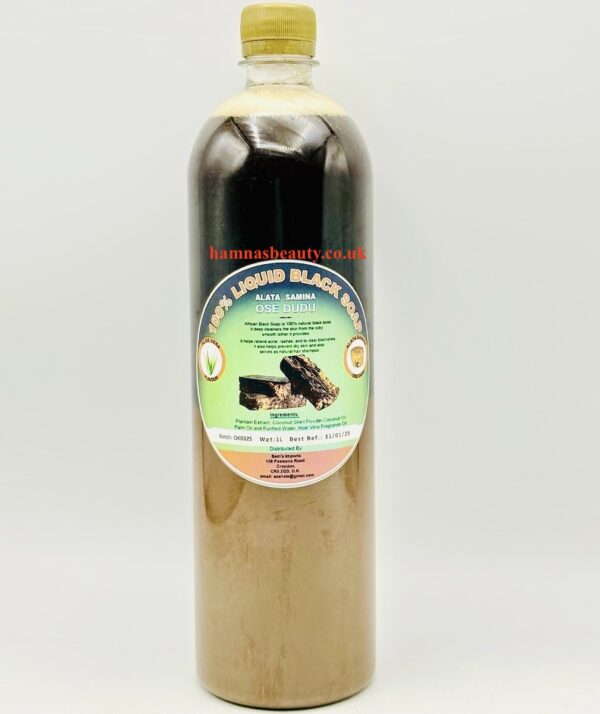 Alata Samina Ose Dudu | 100% Liquid Black Soap With Aloe Flavour 1L