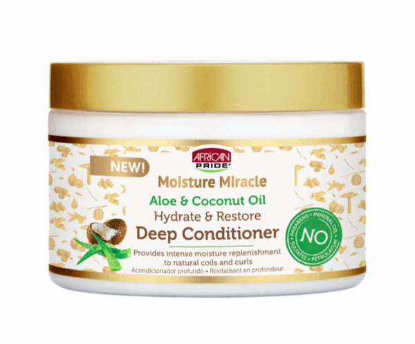 African Pride | Moisture Miracle Aloe Coconut Oil Deep Conditioner 340g