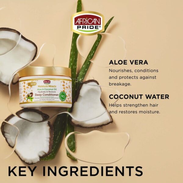 African Pride | Moisture Miracle Aloe Coconut Oil Deep Conditioner 340g