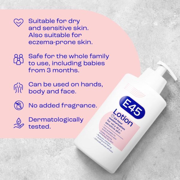 E45 | Dry & Sensitive Skin Moisturising Lotion 500ml