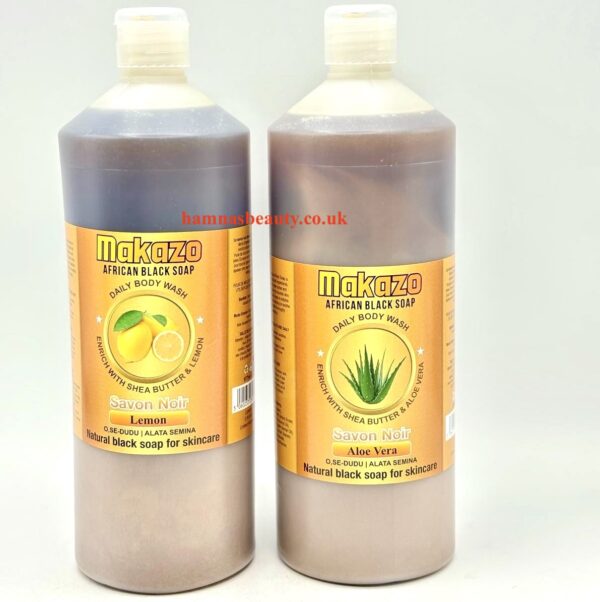 Makazo | African Black Soap Enrich With Shea Butter & Lemon 977ml