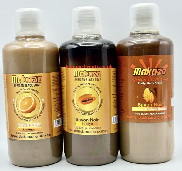 Makazo | African Black Soap Enrich With Shea Butter & Papaya 977ml